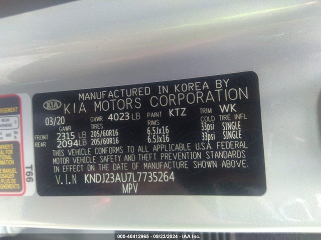 KNDJ23AU7L7735264 KIA SOUL S