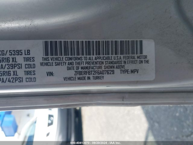 ZFBERFBT2F6A07629 RAM Promaster City Tradesman Slt