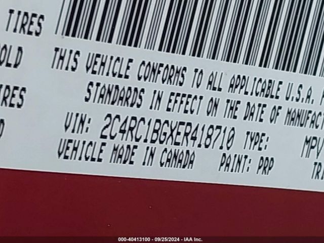 2C4RC1BGXER418710 Chrysler Town & Country Touring