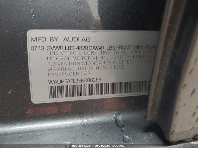 Audi A4 2.0t Premium 2014 WAUHFAFL3EN008268 Image 9