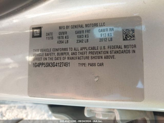 1G4PP5SK3G4127491 Buick Verano