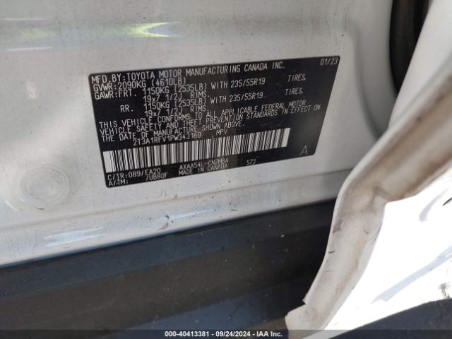 2T3A1RFV1PW343169 Toyota Rav4 Xle Premium