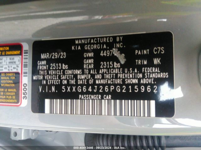 5XXG64J26PG215962 KIA K5 Gt-line