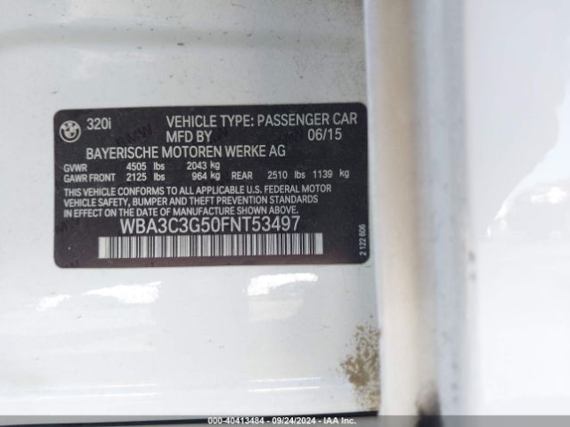 WBA3C3G50FNT53497 BMW 320i Xdrive