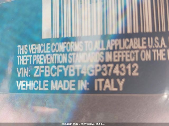 ZFBCFYBT4GP374312 Fiat 500x Easy