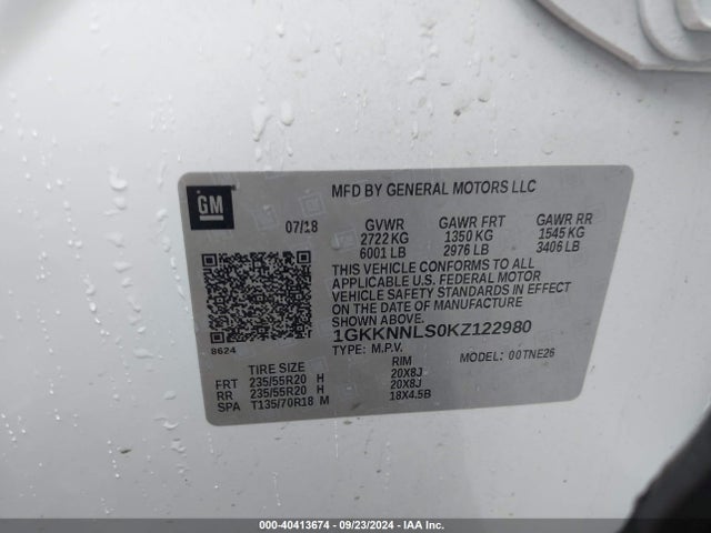 1GKKNNLS0KZ122980 GMC Acadia Slt-2