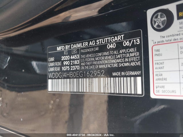 WDDGJ4HB0EG162952 Mercedes-Benz C 250