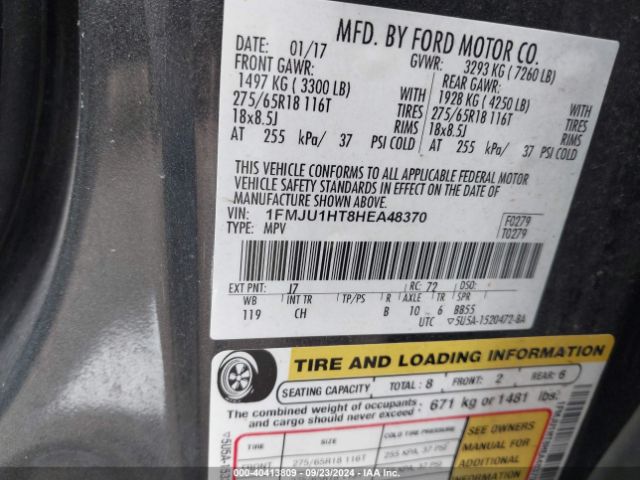 1FMJU1HT8HEA48370 Ford Expedition Xlt