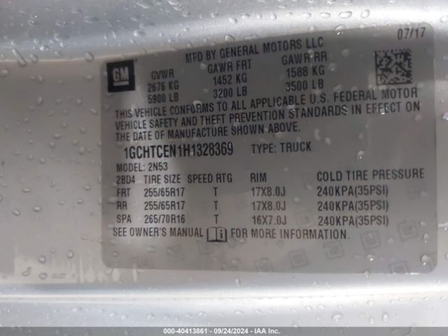 1GCHTCEN1H1328369 Chevrolet Colorado Lt