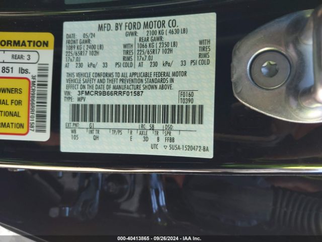 3FMCR9B66RRF01587 Ford Bronco Sport Big Bend