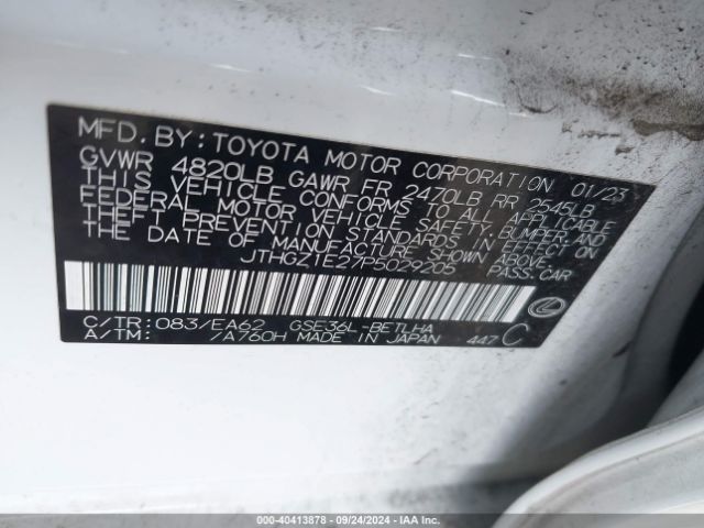 JTHGZ1E27P5029205 Lexus Is 350 F Sport