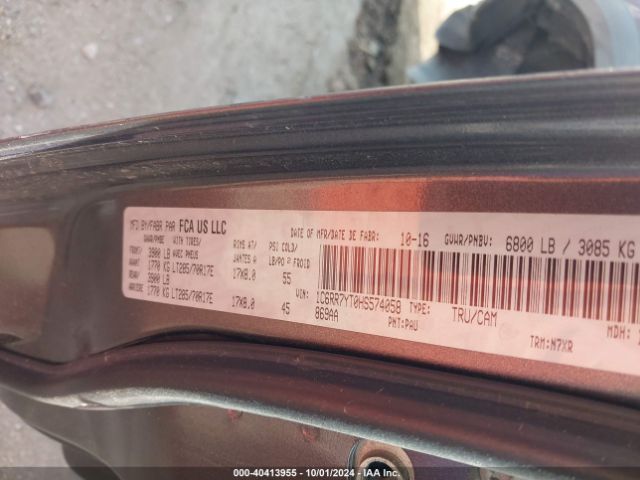 1C6RR7YT0HS574058 RAM 1500