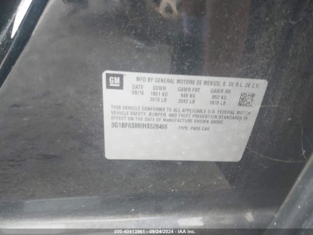 3G1BF6SM0HS528466 Chevrolet Cruze Premier Auto