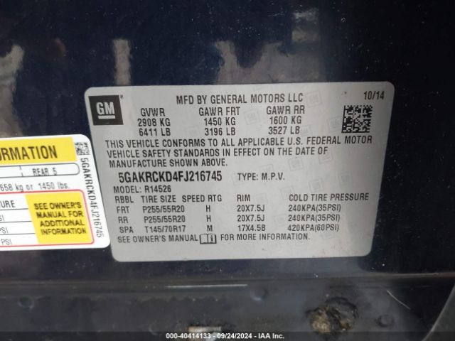 5GAKRCKD4FJ216745 Buick Enclave Premium