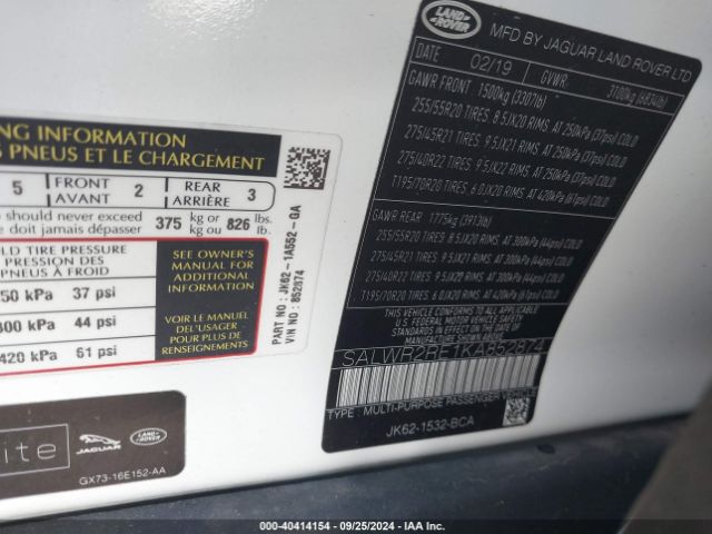 SALWR2RE1KA852874 Land Rover Range Rover Sport Supercharged Dynamic