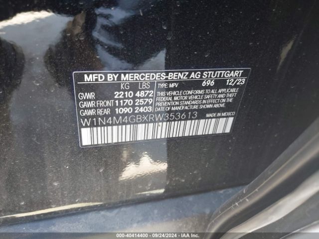 W1N4M4GBXRW353613 Mercedes-Benz GLB 250