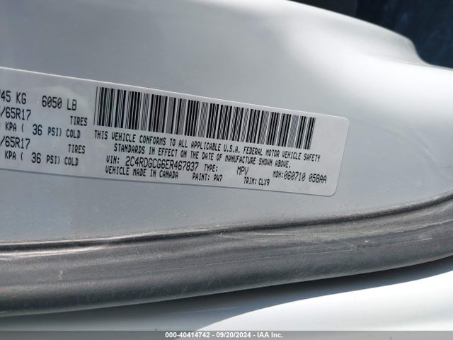 Dodge Grand Caravan Sxt 30th Anniversary 2014 2C4RDGCG6ER467837 Image 9
