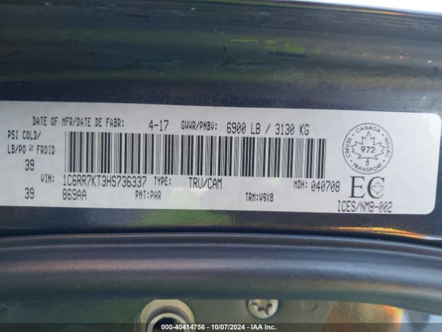 1C6RR7KT3HS736337 RAM 1500 St