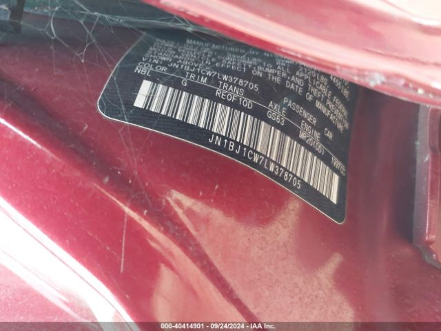 JN1BJ1CW7LW378705 Nissan Rogue Sport S Awd Xtronic Cvt