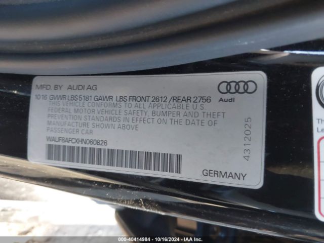 WAUF8AFCXHN060826 Audi A6 2.0t Premium