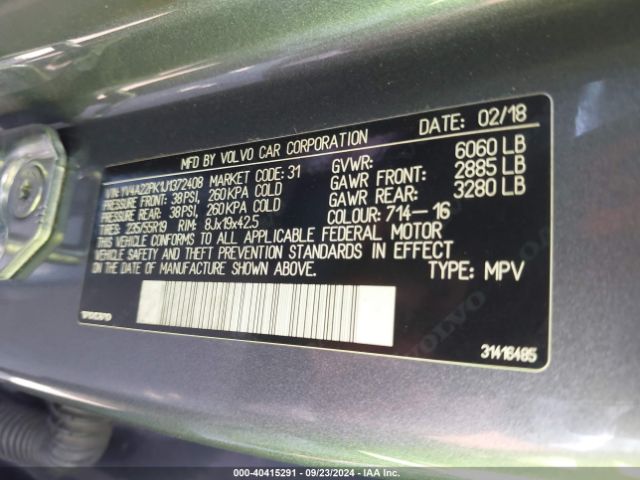 YV4A22PK1J1372408 Volvo Xc90 T6 Momentum