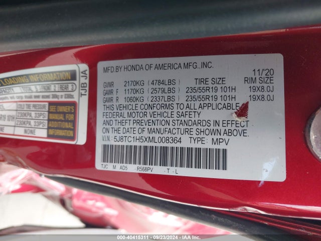 Acura Rdx Technology Package 2021 5J8TC1H5XML008364 Image 9