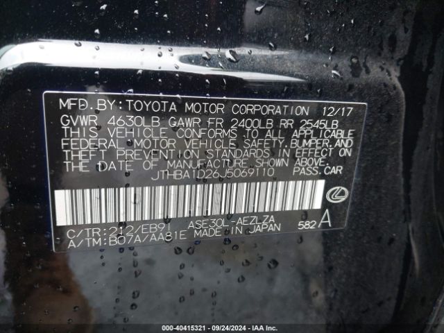 JTHBA1D26J5069110 Lexus IS 300