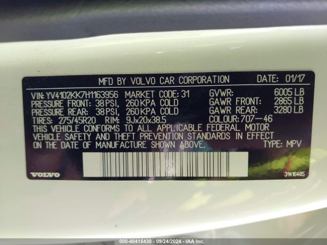YV4102KK7H1163956 Volvo Xc90 T5 Momentum