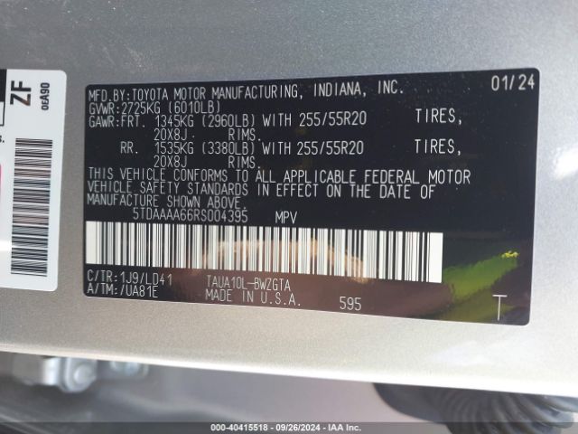 5TDAAAA66RS004395 Lexus Tx 350 Luxury