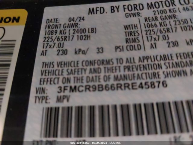 3FMCR9B66RRE45876 Ford Bronco Sport Big Bend