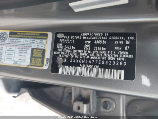 5XXGM4A77EG323280 KIA Optima Lx