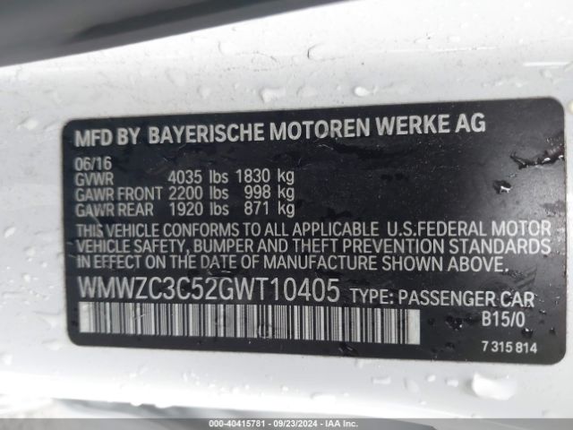 WMWZC3C52GWT10405 Mini Countryman Cooper S
