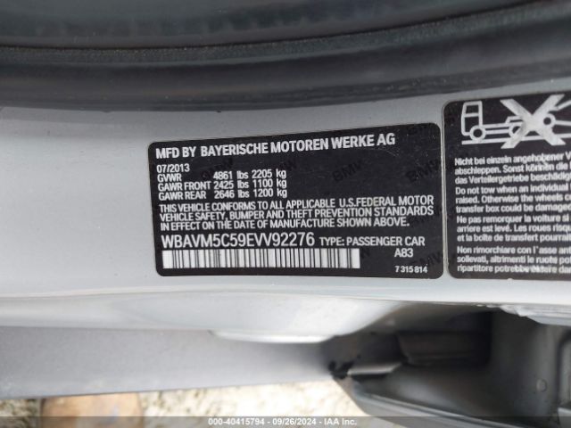 WBAVM5C59EVV92276 BMW X1 Xdrive35i
