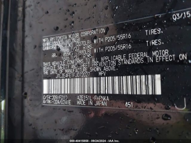 JTLZE4FE1FJ072027 Scion XB