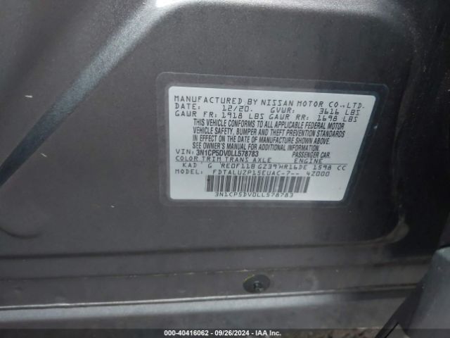 3N1CP5DV0LL578783 Nissan Kicks Sr Xtronic Cvt