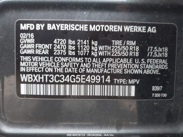 WBXHT3C34G5E49914 BMW X1 Xdrive28i