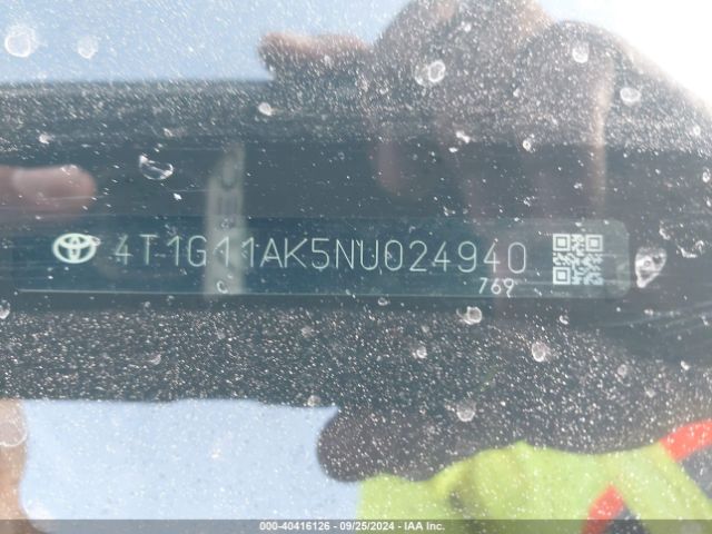 4T1G11AK5NU024940 Toyota CAMRY SE