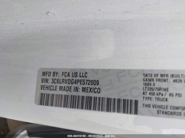 3C6LRVDG4PE572009 RAM Promaster 2500 High Roof 159 Wb