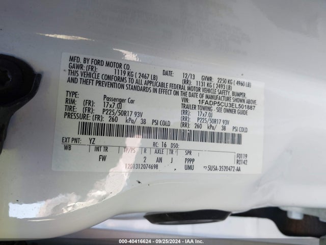 1FADP5CU3EL501887 Ford C-max Energi Sel