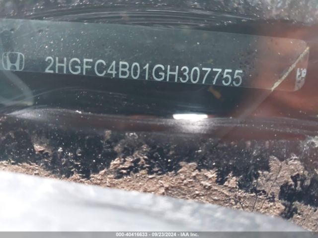 2HGFC4B01GH307755 Honda Civic Lx-p