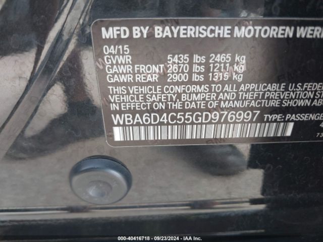 WBA6D4C55GD976997 BMW 650i Gran Coupe