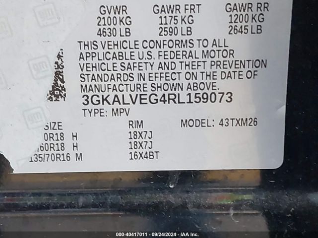 3GKALVEG4RL159073 GMC Terrain Awd Slt