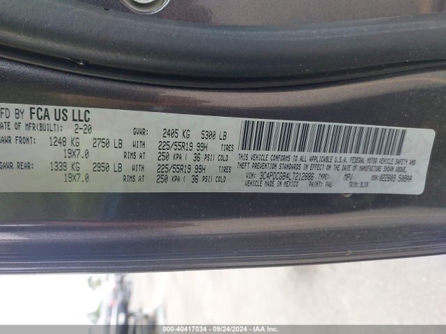 3C4PDCGB4LT212886 Dodge Journey Crossroad