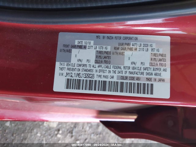 JM1GL1VM6J1329028 Mazda Mazda6 Touring