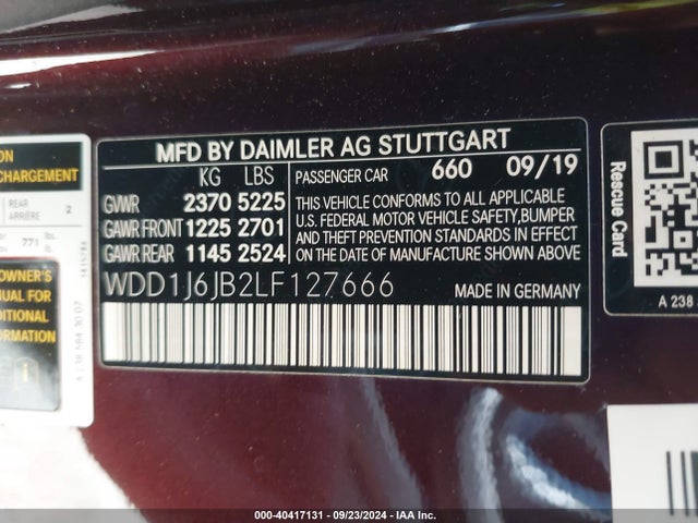 WDD1J6JB2LF127666 Mercedes-Benz E 450 4matic