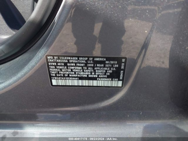 1VWAS7A31EC024441 Volkswagen Passat 1.8t S