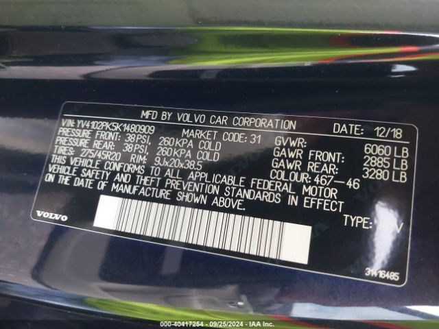 YV4102PK5K1480909 Volvo Xc90 T5 Momentum