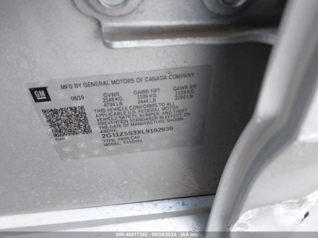 2G11Z5S3XL9102939 Chevrolet Impala Fwd Lt