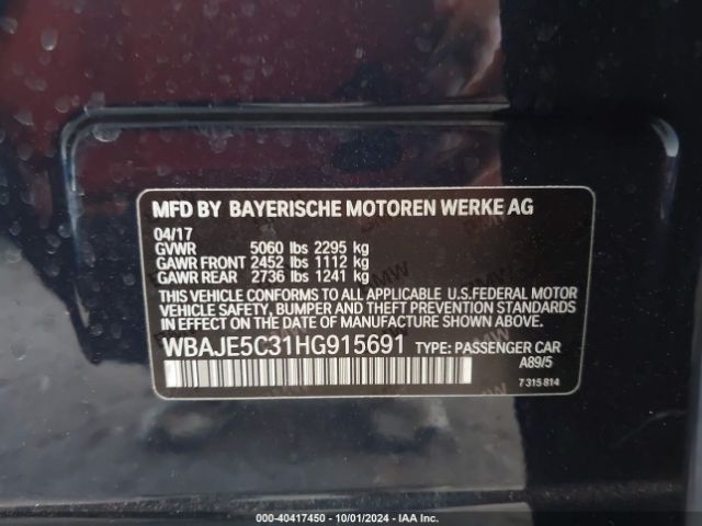 WBAJE5C31HG915691 BMW 540I
