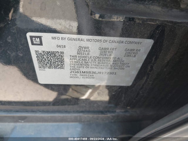 2G61M5S36J9172301 Cadillac XTS LUXURY
